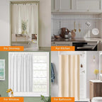 KXLife 4 Pcs Tension Curtain Rod 35 to 46 Inches, 5/8" Diameter Spring Curtain - Image 5