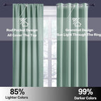 RYB HOME Blackout Curtains for Bedroom Living Room 72 inches Long, Thermal - Image 6