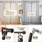 KAMANINA Single Curtain Rod 32 to 58 Inch, 7/8 Inch Antique Bronze Adjustable - Image 7
