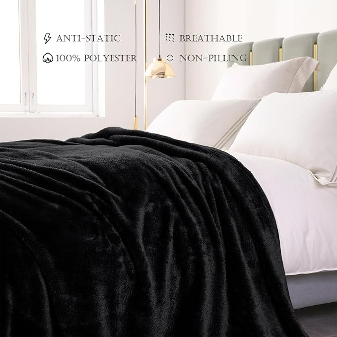 Exclusivo Mezcla Plush Fuzzy Fleece Bed Blanket King Size, Super Soft, Fluffy - Image 5