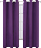 LEMOMO Purple Thermal Blackout Curtains/38 x 84 Inch/Set of 2 Panels Room - Image 2