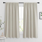 RYB HOME Extra Wide Curtains for Bedroom Living Room 63 inches Long, Thermal by RYBHOME