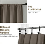 Simplebrand Ava Latte Short Blackout Curtains - Image 4