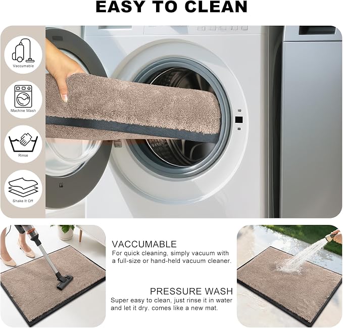 Mibao Dirt Trapper Door Mat for Indoor Outdoor, Waterproof All-Season, - Image 5