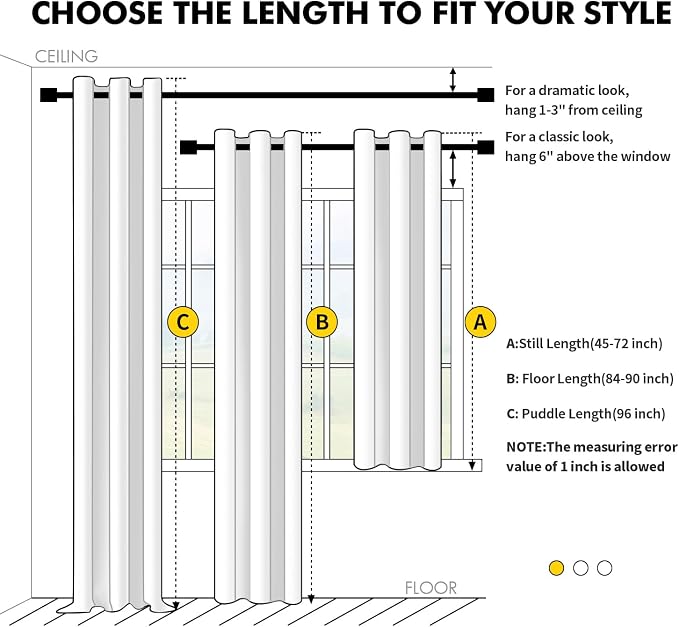 MIULEE Beige Blackout Curtains for Bedroom Living Room 63 Inches Long 2 Panels - Image 7