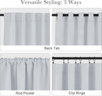 PONY DANCE White Curtains for Small Window Energy Efficiency Room Darkening - Image 5