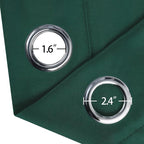 LEMOMO Blackout Curtains 66 x 54 Inch Long Dark Green Curtains Set of 2 Panels - Image 5
