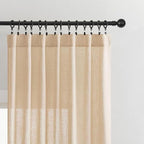 Joydeco Linen Curtains 90 Inch Length 2 Panel Sets, Light Filtering Curtains - Image 4
