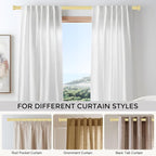 VOIIY Gold Curtain Rods for Windows 72 to 144 Inch, Size:36-144 Inch - Image 6