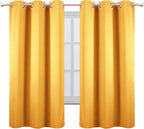 LEMOMO Yellow Blackout Curtains 40 x 63 Inch Length/Set of 2 Curtain - Image 2