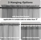 Chyhomenyc Sheer Window Curtains 72 inch Length 2 PCS- Rod Pocket Living Room - Image 2