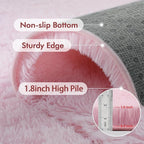 4x6 Ft Pink Rugs for Bedroom Girls, Shag Fluffy Area Rug for Living Room - Image 5