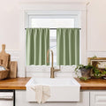 RYB HOME 100% Blackout Bathroom Curtains Over Sink 24 inches Long, Heat & UV by RYBHOME