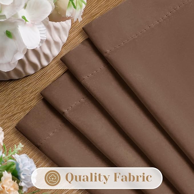 HOMEIDEAS Non-See-Through Brown Privacy Sheer Curtains, 52 X 72 Inches Long 2 - Image 4