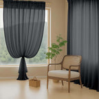 Halloween Black Sheer Curtains 84 Inches Long 2 Panels, Elegant Airy - Image 8