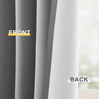 Yakamok 100% Blackout Curtain Panels 63 inches Cold and Light Blocking Drapes - Image 6