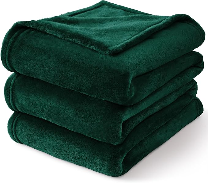 BEDELITE Fleece Blankets Queen Size Forest Green Throw Blankets - Image 7