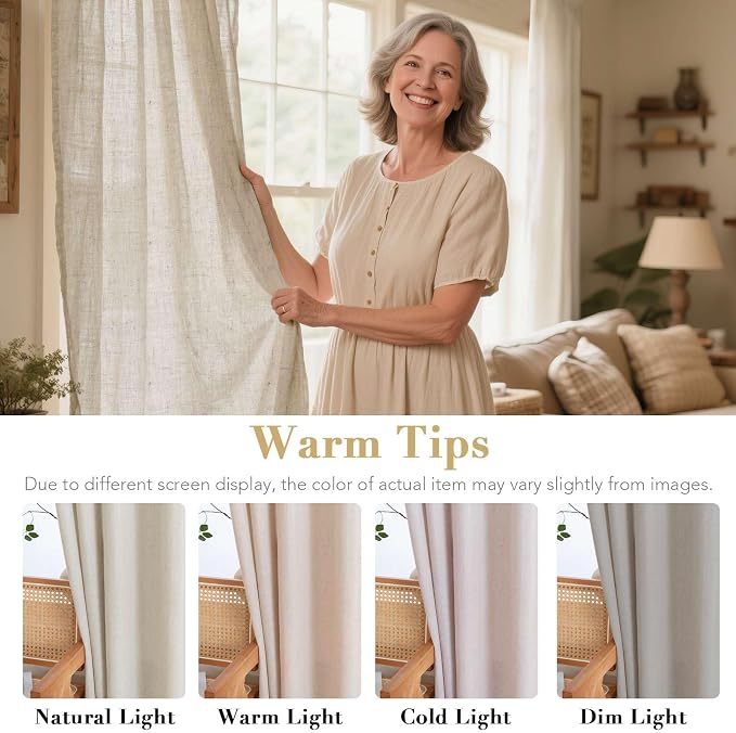 H.VERSAILTEX Elegant Natural Linen Blended Energy Efficient Light Filtering - Image 3