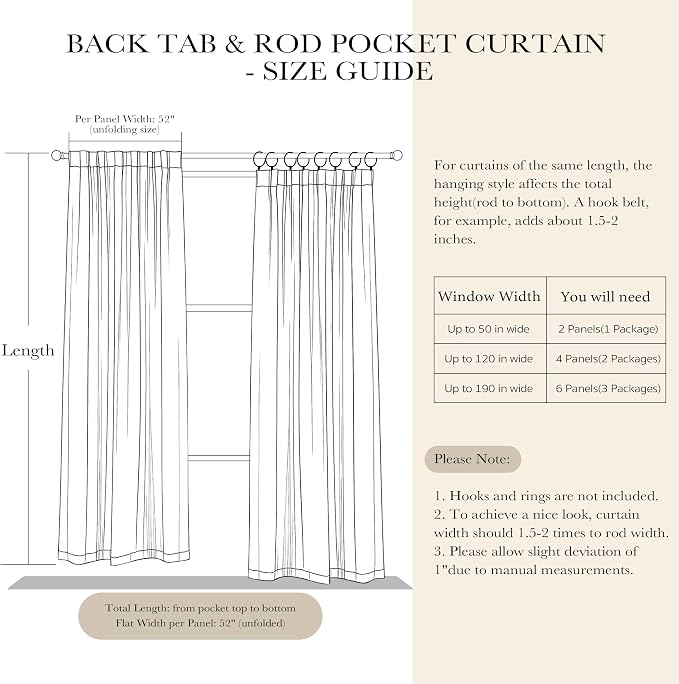 PONY DANCE 60% Light Blocking Curtains 95 inch Long, Room Darkening Curtains - Image 9