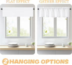 OWENIE White Valances for Windows 1 Pcs 18 Inch Length, Light Filtering - Image 5