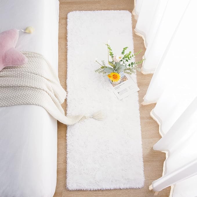 Chicrug Soft Runner Rugs for Bedroom Living Room Plush Fluffy Rug 2x8 Feet - Image 5