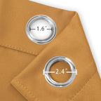 LEMOMO Blackout Curtains 52 x 90 inches Long Mustard Yellow Curtains Set of 2 - Image 5