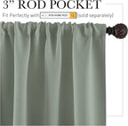 RYB HOME 54 inch Blackout Curtains - Image 2