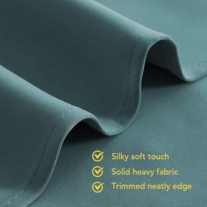 NICETOWN Blackout Curtains for Bedroom, Sea Teal, 42 W by 80 L, Thermal - Image 5