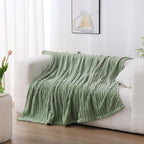 Sage Green Fleece Throw Blanket 60”×80” - Image 5