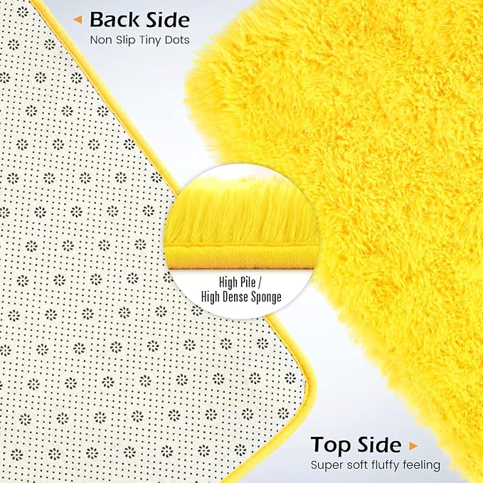Amearea Shag Fluffy Area Rug for Bedroom Girls Living Room, Extra Soft and - Image 5