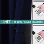 Yakamok 100% Blackout Thermal Insulated Grommet Curtains, Noise Reducing - Image 4