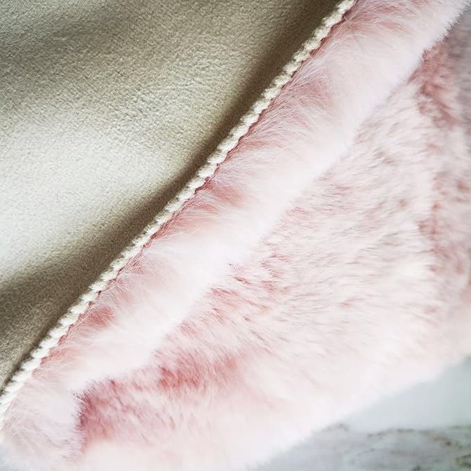Ghouse Soft Faux Sheepskin Fur Rug 2x4 Pink Fluffy Bedside Rugs Plush Rug Shag - Image 3