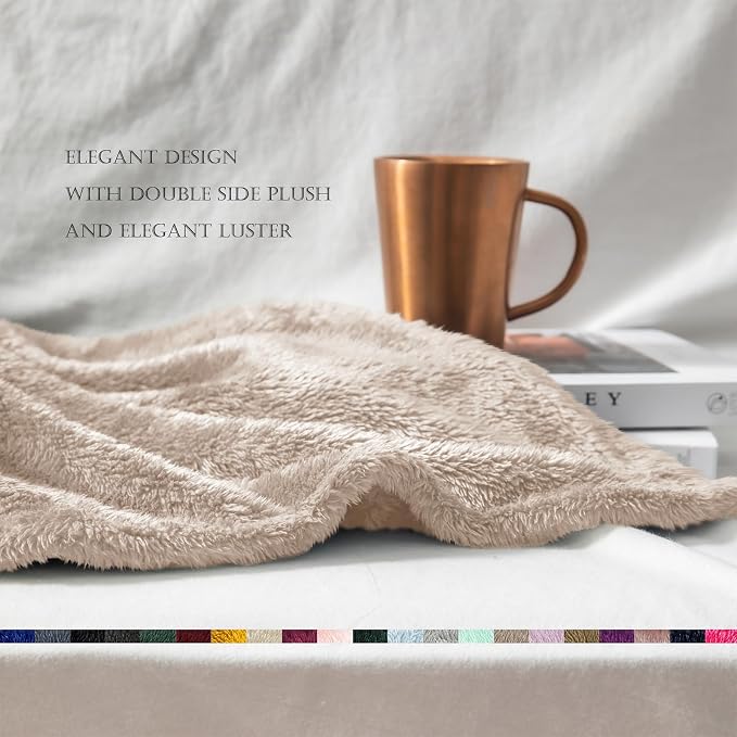 Exclusivo Mezcla Plush Fuzzy Fleece Bed Blanket King Size, Super Soft, Fluffy - Image 7