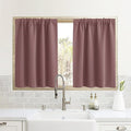 RYB HOME Half Curtain Tiers 36 inch Length, Rod Pocket Summer Heat Blocking by RYBHOME