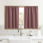 RYB HOME Half Curtain Tiers 36 inch Length, Rod Pocket Summer Heat Blocking by RYBHOME