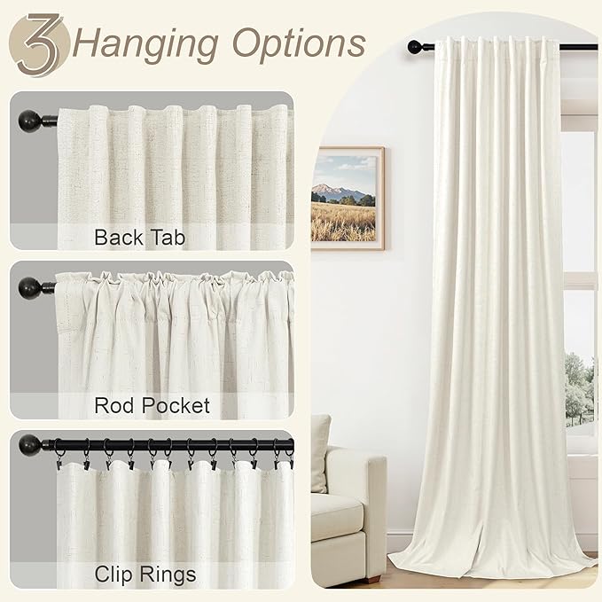 Pitalk Extra Wide Curtains 60 Inches Wide - Image 6