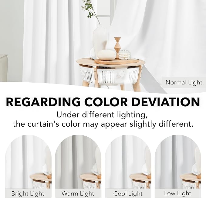 Deconovo Total Blackout Curtains 2 Panels W70 x L84— 100% Blackout, Thermal - Image 6