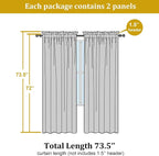 OWENIE Hot Pink Sheer Curtains for Bedroom Living Room 72 Inches Long 2 Panels - Image 2