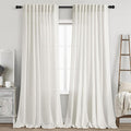 Nanspring Beige White Curtains Linen by Nanspring