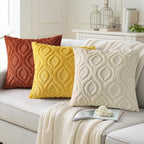decorUhome Summer Throw Pillow Covers 22x22 Inch Set of 2, Soft Plush Faux Wool - Image 7