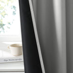 RYB HOME 100% Blackout Bathroom Curtains Over Sink 24 inches Long, Heat & UV - Image 4