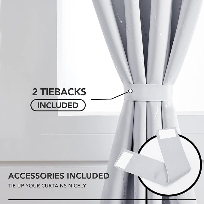 Deconovo Kitchen Curtains, Room Darkening Drapes, Thermal Insulated Soundproof - Image 4