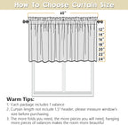 OVZME Natural Valance for Windows, Light Filtering Faux Linen Textured Small - Image 9