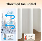 MIULEE 90 Inches Velvet Pure White Elegant Grommet Thermal Insulated Soundproof - Image 5