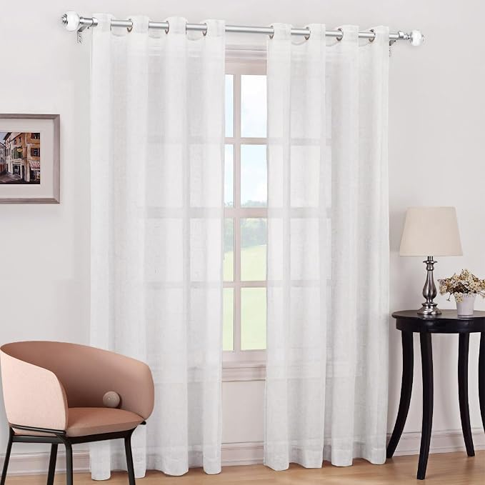 Curtain Rods 32 to 58 Inch, USFOOK 7/8 Inch Telescoping Splicing Drapery Rods - Image 2