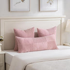 Fancy Homi 2 Packs Blush Pink Decorative Throw Pillow Covers 20x20 Inch - Image 5