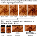 Lecloud Orange Sheer Curtains 54 Inch Length 2 Panels, Voile Light Filtering - Image 6