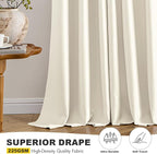 MIULEE Birch Blackout Curtains for Bedroom Living Room 72 Inches Long 2 Panels - Image 5