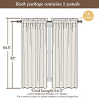 Chyhomenyc Black Sheer Curtains 63 Inch Length 2 Panels Set, Light Filtering - Image 4