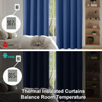 Simplebrand Ava Royal Blue Short Blackout Curtains - Image 6